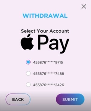 Apple Pay withdrawal screenshot 2