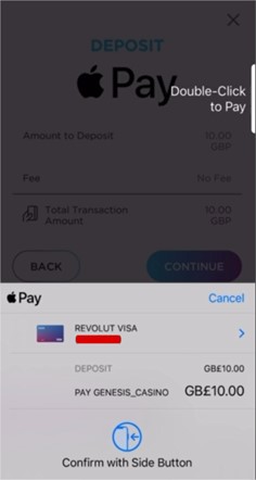 Apple Pay deposit screenshot 3