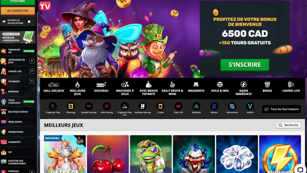PlayAmo Casino FR Homepage