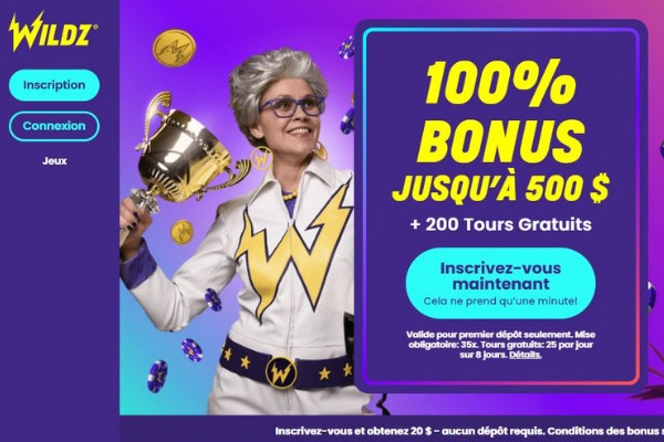 Wildz Casino bonus