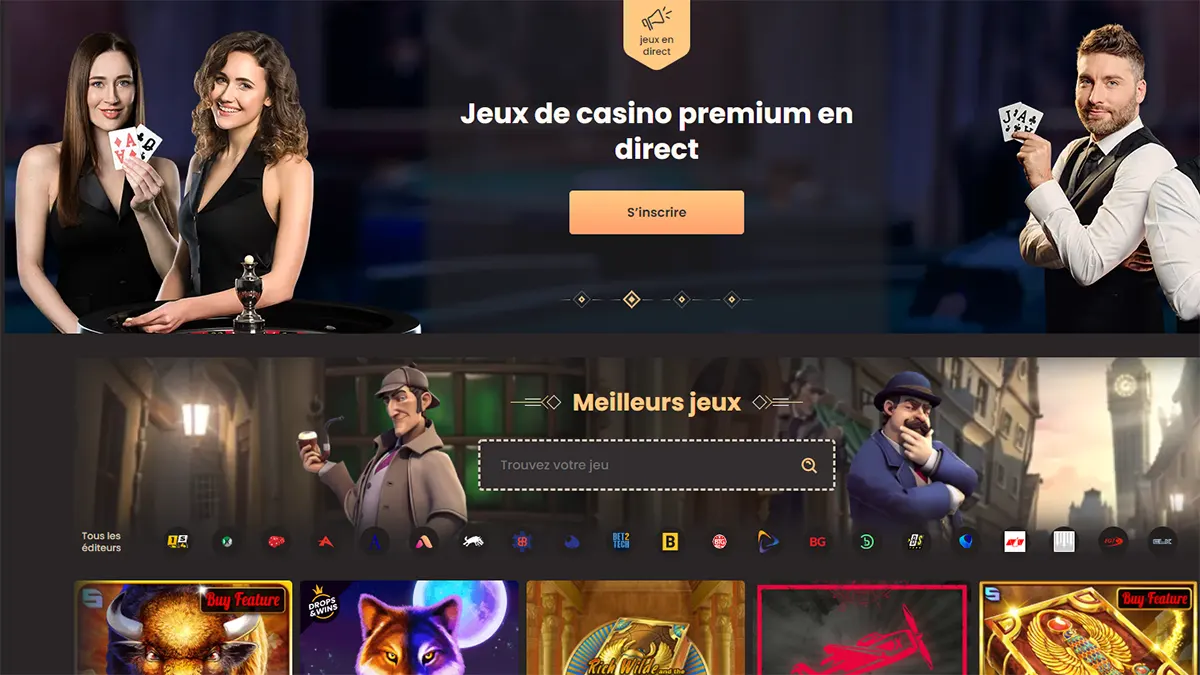 National Casino page d'accueil