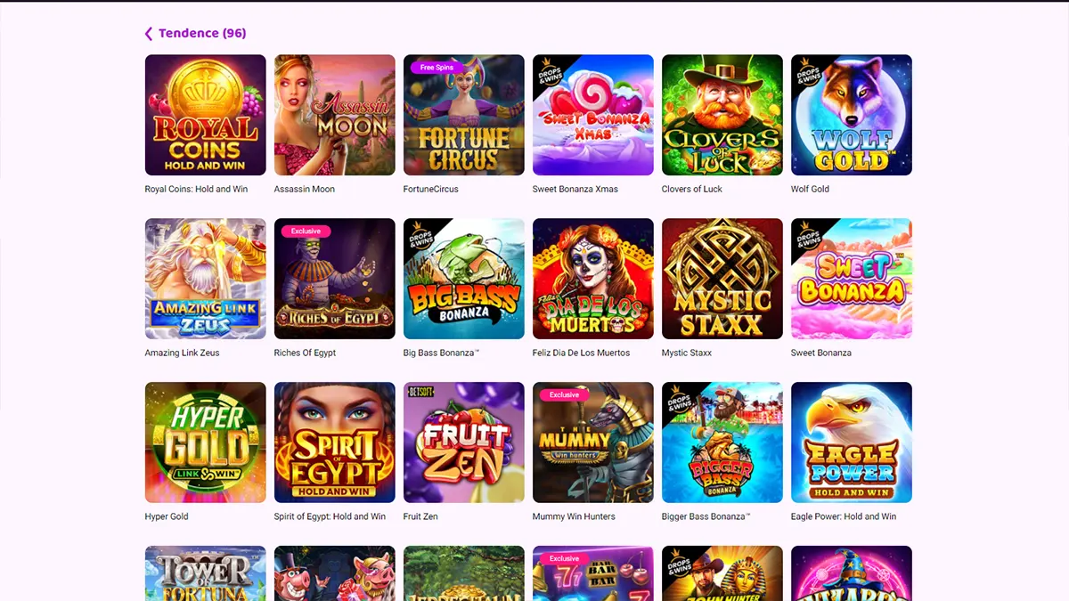 Boo Casino Le Catalogue de Jeux