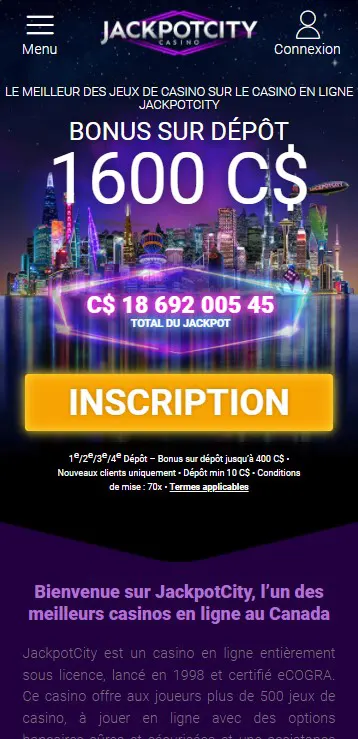 L’application Jackpot City Casino