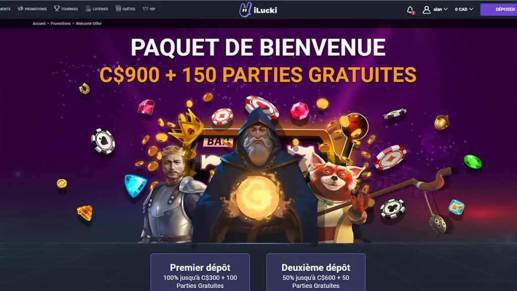 iLucki Casino prime de bienvenue