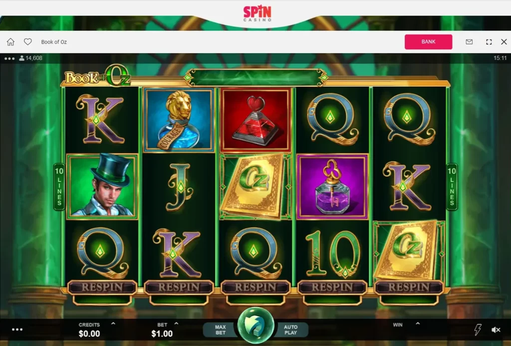 Spin Casino Book of Oz
