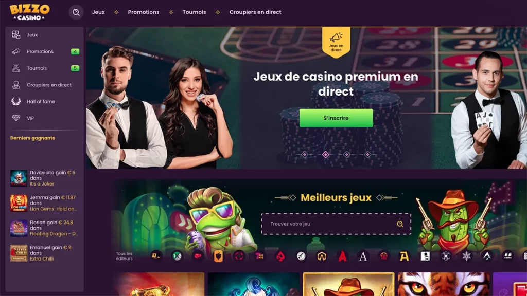 Bizzo Casino Homepage FR