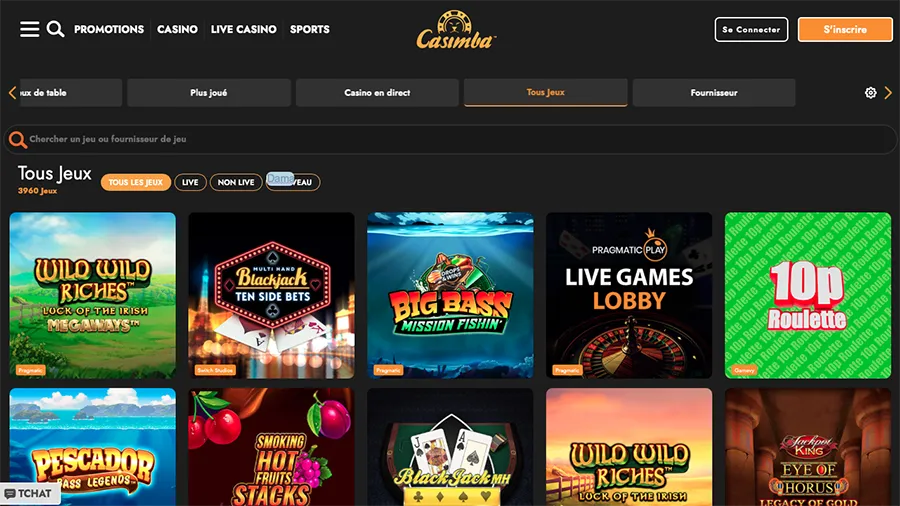 Casimba Casino Jeux