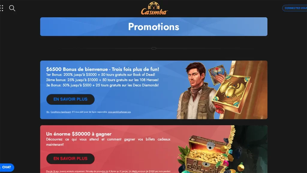 Casimba Casino Promotions