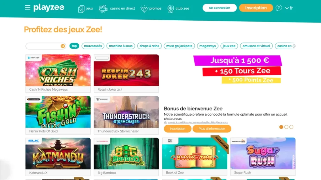 Playzee casino jeux