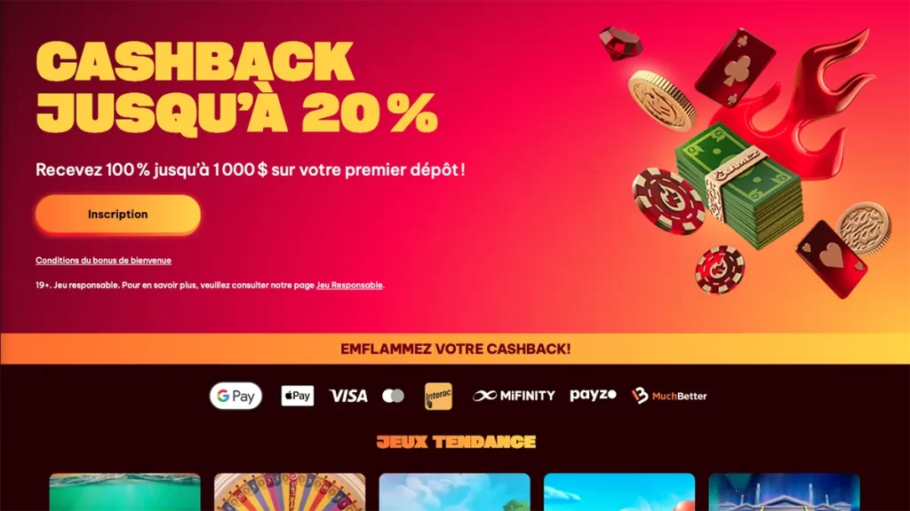 Flamez Casino FR homepage