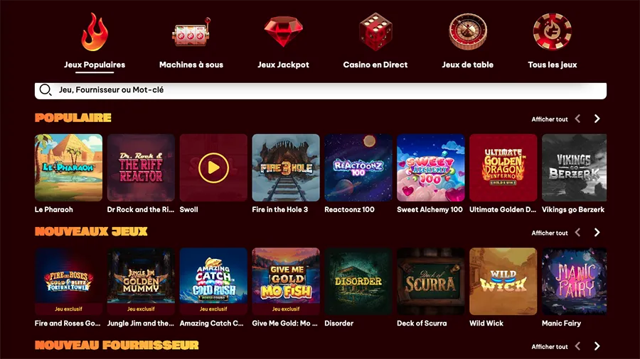 Flamez Casino Jeux