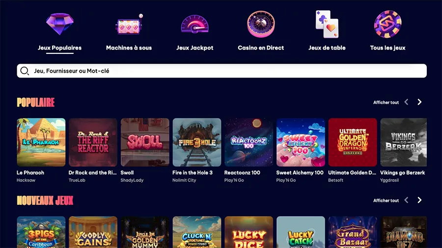 Speedz Casino FR Jeux screenshot