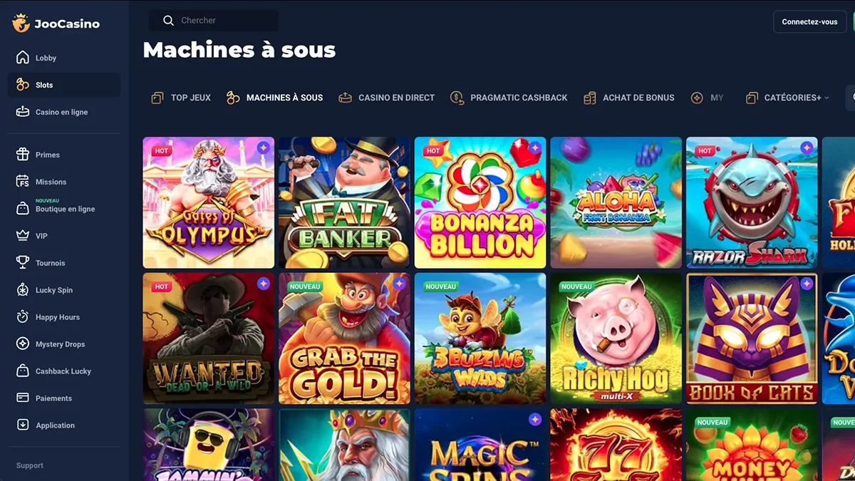 Joo Casino Jeux