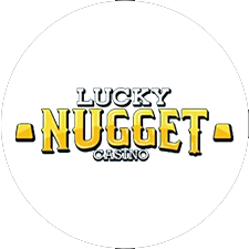 Lucky Nugget Casino Logo White Circle