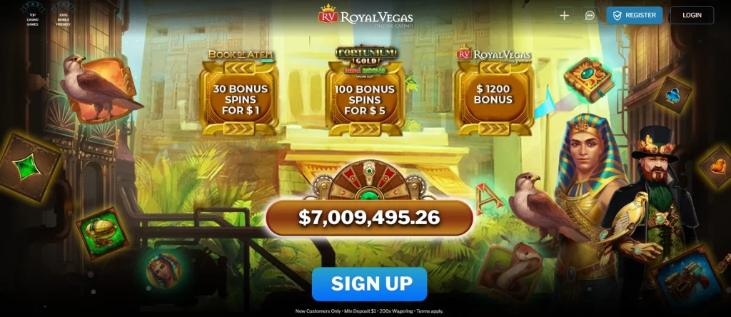 Royal Vegas $1 deposit