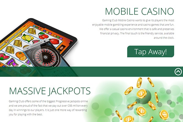 Gaming club mobile casino