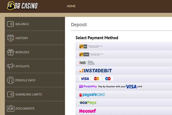 Bob CAD deposits
