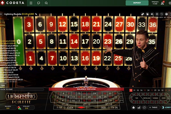 Codeta live roulette