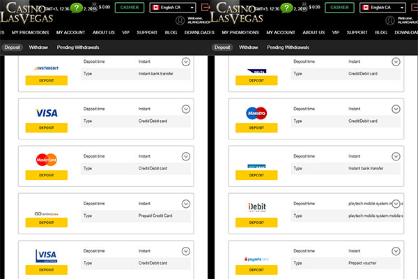 Casino Las Vegas CAD banking
