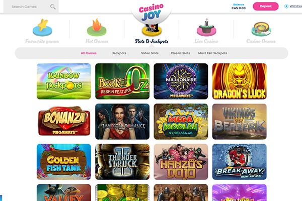 Casino Joy casino games