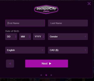 Jackpot City Signup 2