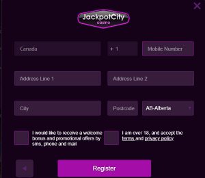 Jackpot City Signup 3