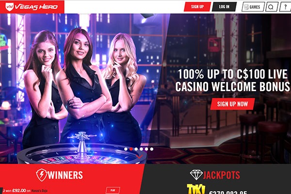 Vegas Hero Live Dealer bonus