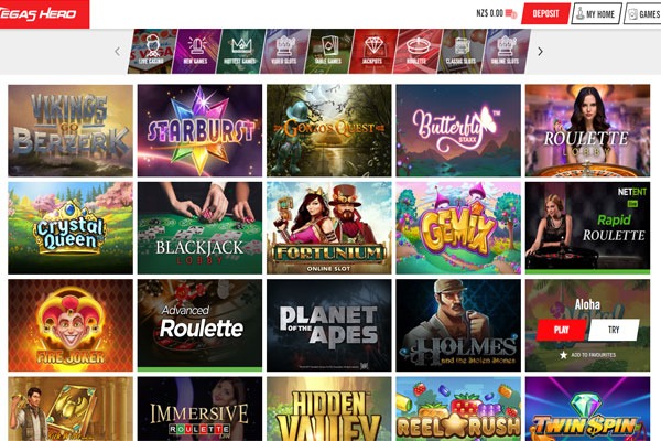 Vegas Hero Casino games
