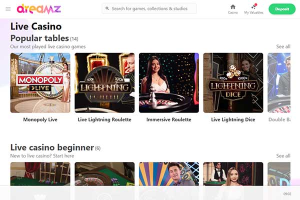 Dreamz Live Casino