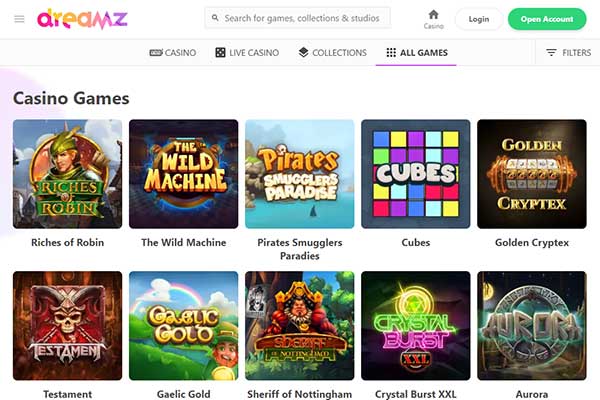 Dreamz Casino Games