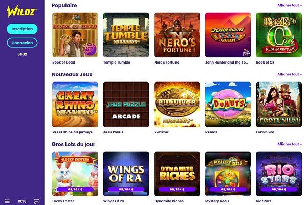 Wildz Casino Jeux