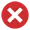 No cross mark x icon