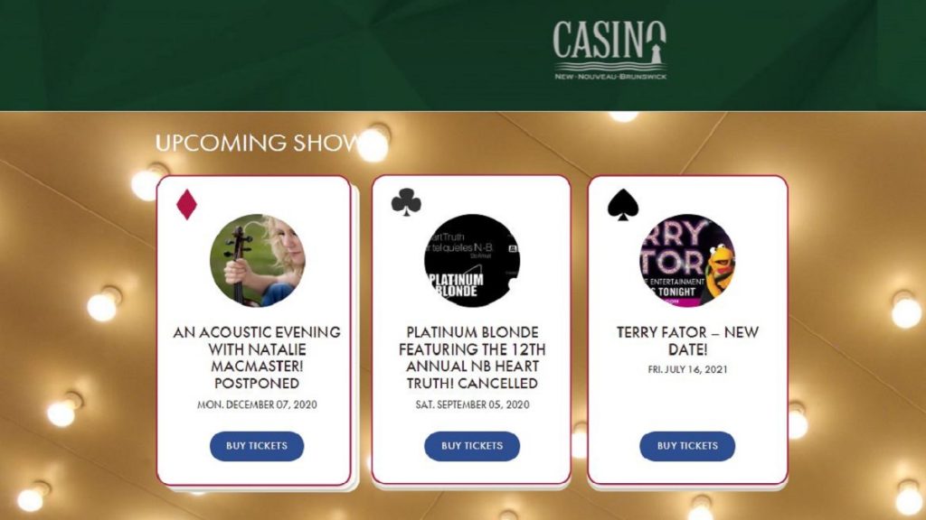 Casino New Brunswick Shows