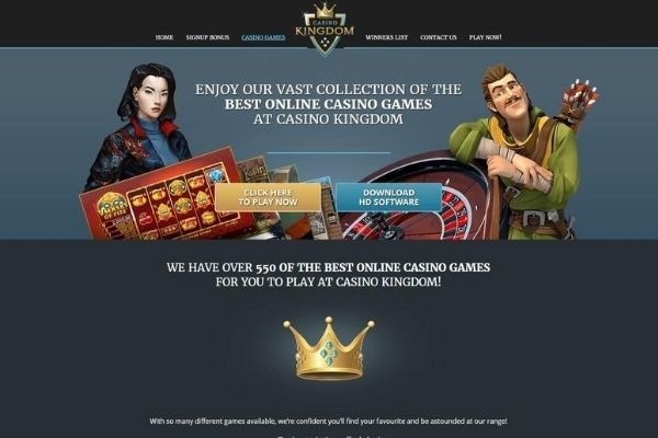 Casino Kingdom homepage