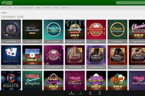 Casino Share homepage