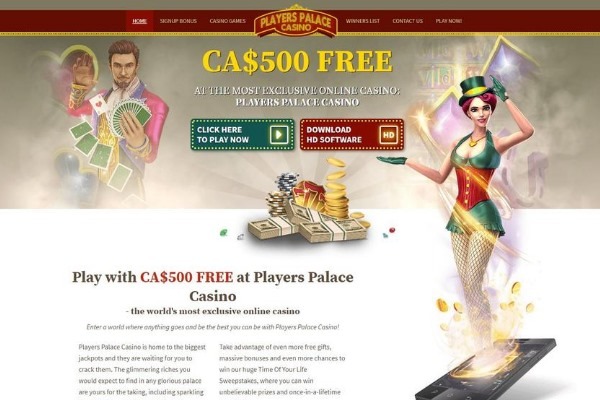 players palace casino homepage