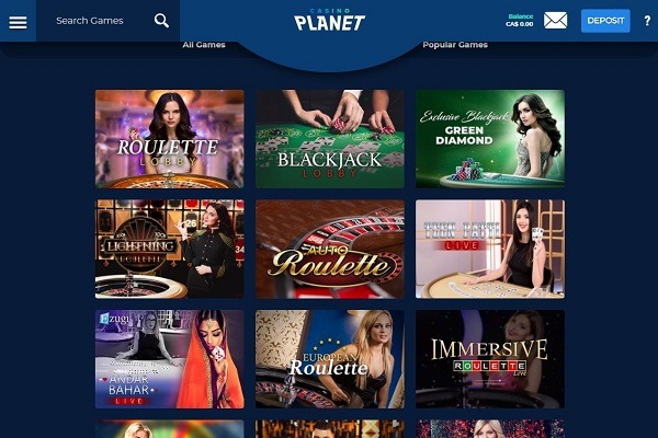 casino planet live dealer
