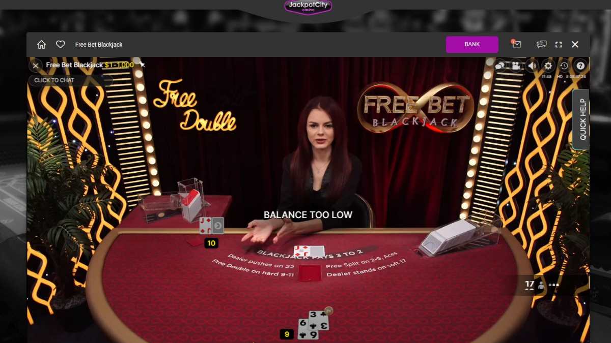 live blackjack jackpot city