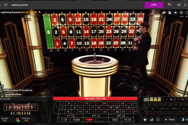 Evolution Gaming Casino's live lightning roulette at jackpot city