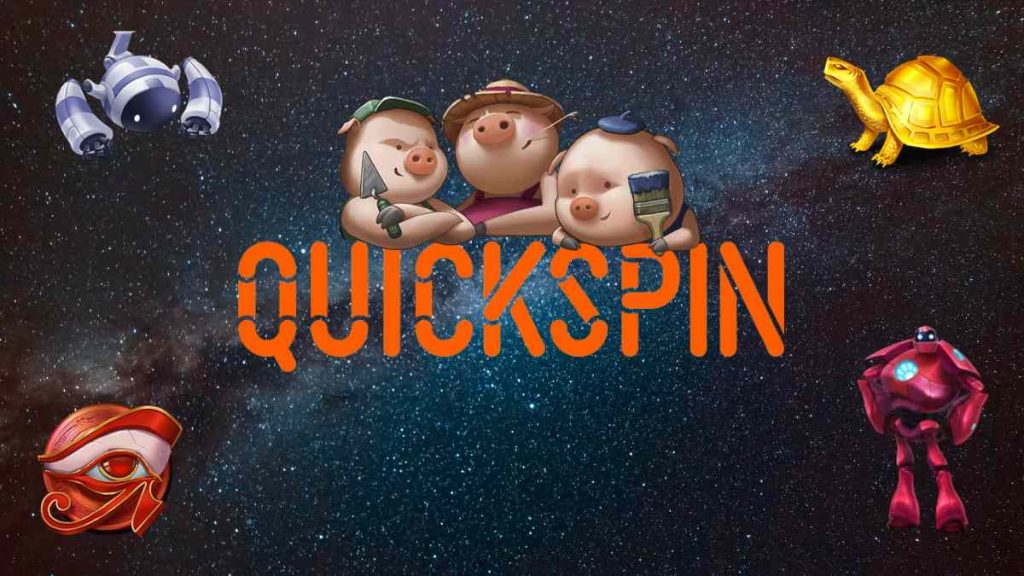 quickspin casinos canada slot characters around Quickspin logo