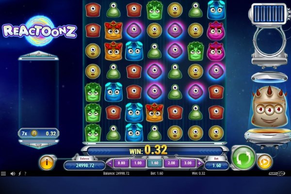 Reactoonz Slot screenshot by Play N Go Casino Gaming