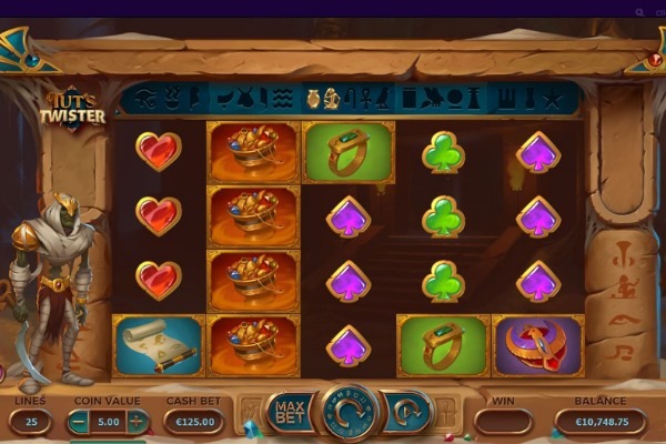 Tuts Twister slot game by Yggdrasil