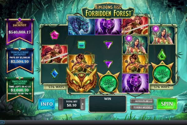 kingdoms rise forbidden forest slot playtech