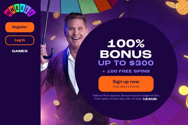 Wheelz Casino welcome bonus