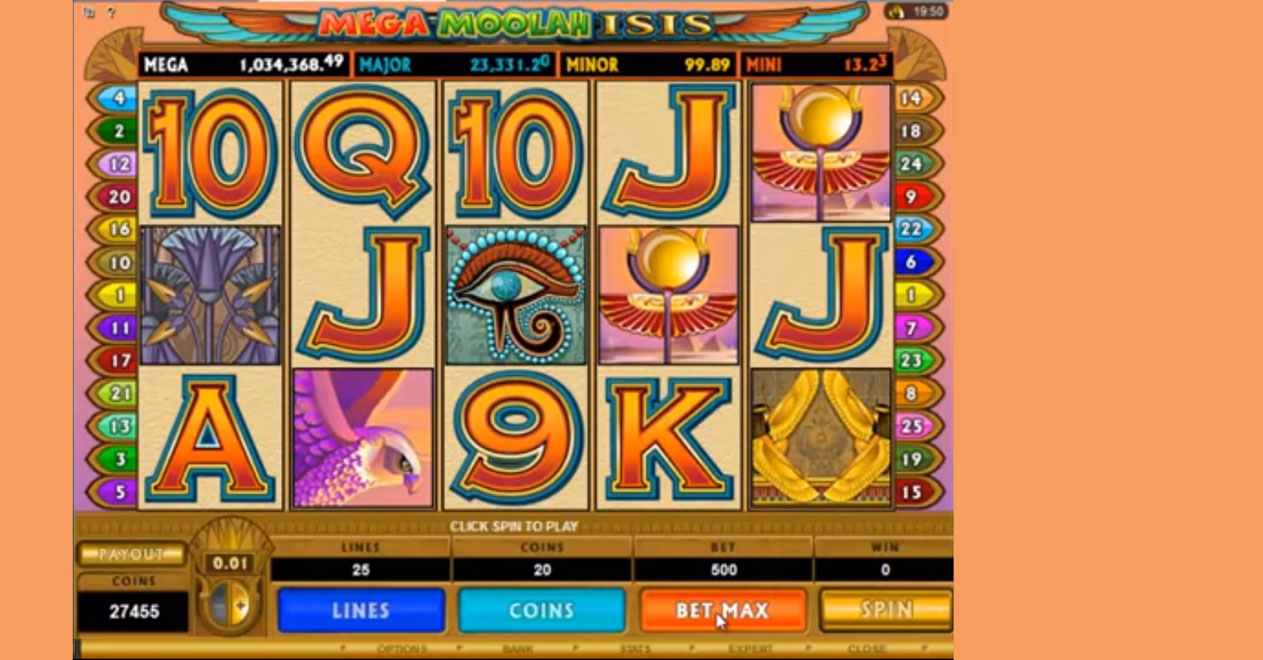 mega moolah isis slot by microgaming