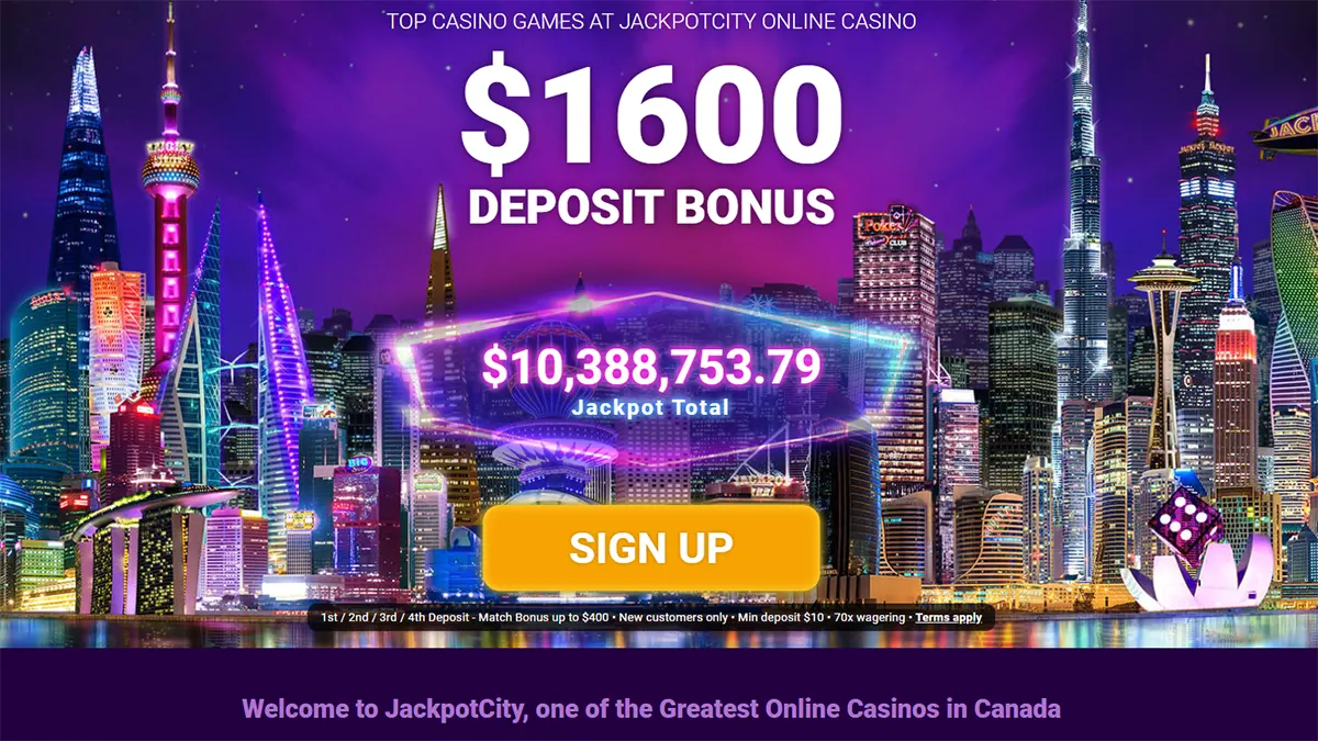 Jackpot City Homepage Bonus