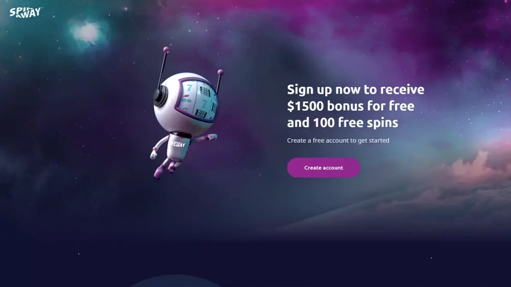 Spin Away Casino homepage