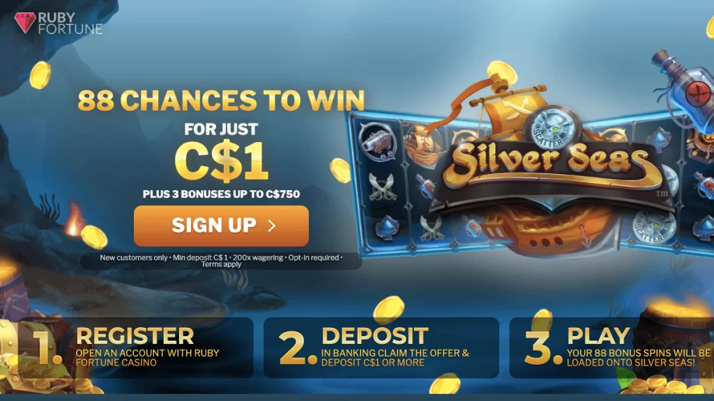 Ruby Fortune $1 deposit
