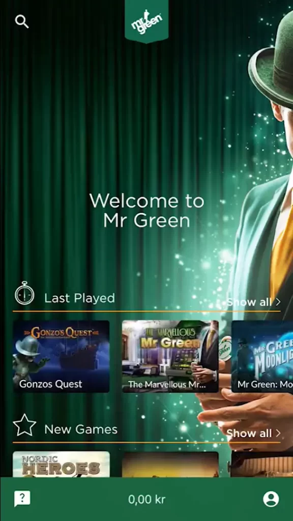 Mr Green Casino App