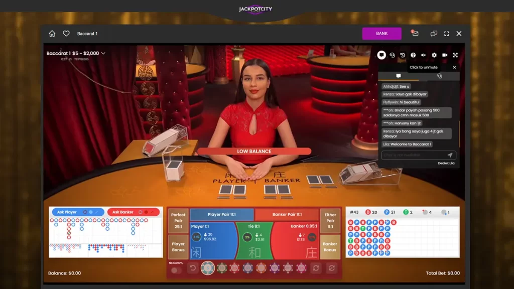 Jackpot City Live Baccarat